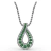 Discount Fana Infinity Loop Emerald Pendant