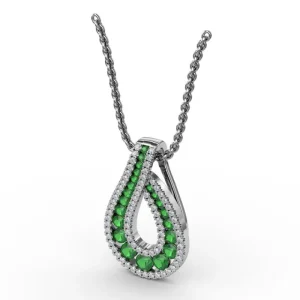 Discount Fana Infinity Loop Emerald Pendant