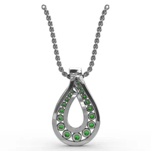 Discount Fana Infinity Loop Emerald Pendant