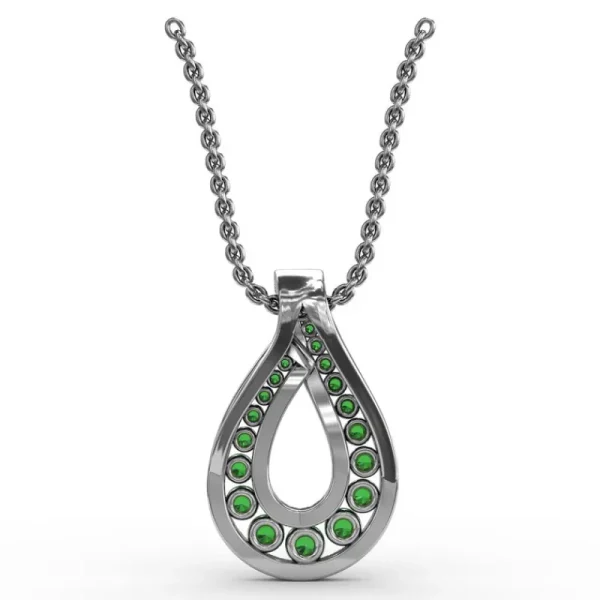 Discount Fana Infinity Loop Emerald Pendant