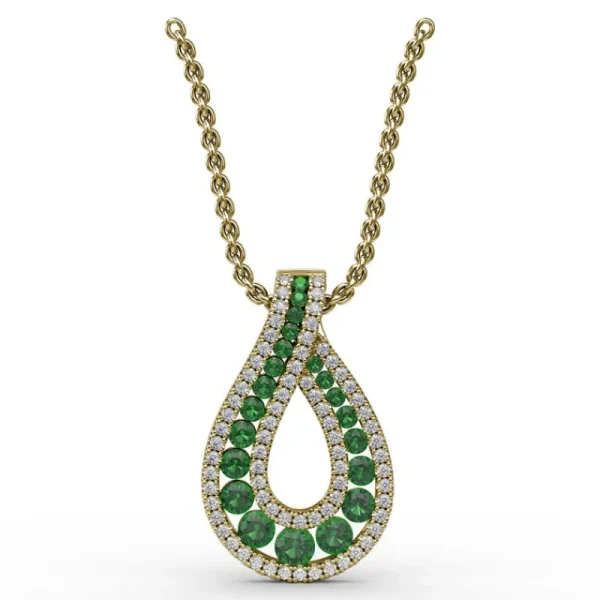 Discount Fana Infinity Loop Emerald Pendant