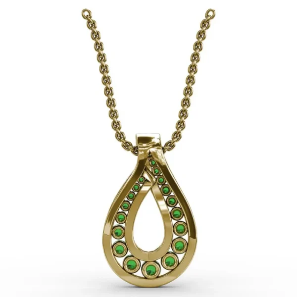 Discount Fana Infinity Loop Emerald Pendant