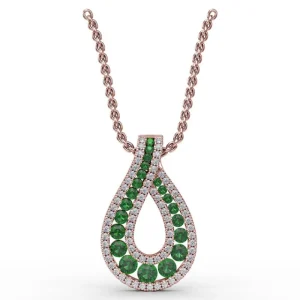 Discount Fana Infinity Loop Emerald Pendant