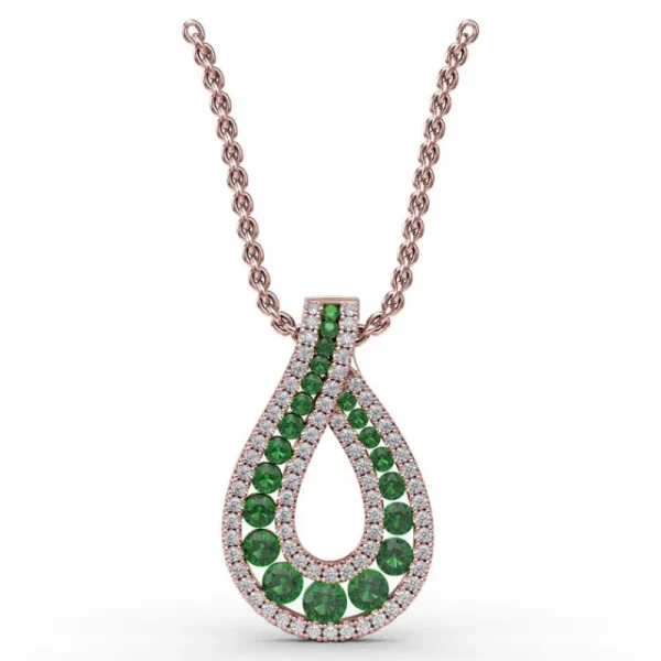 Discount Fana Infinity Loop Emerald Pendant