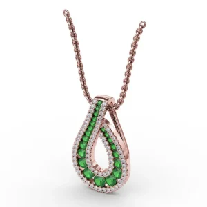 Discount Fana Infinity Loop Emerald Pendant