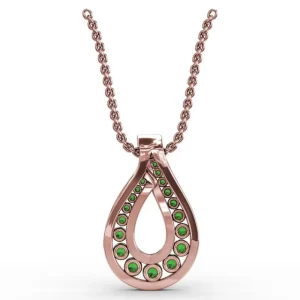 Discount Fana Infinity Loop Emerald Pendant