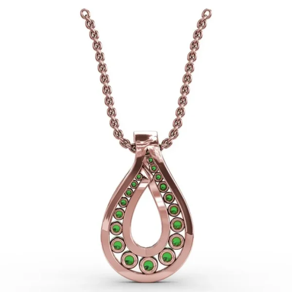 Discount Fana Infinity Loop Emerald Pendant