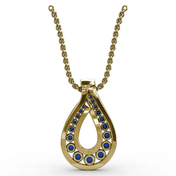 Fashion Fana Infinity Loop Sapphire Pendant