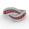 Discount Fana Intertwining Love Ruby and Diamond Ring
