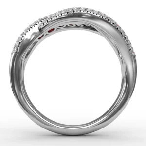 Discount Fana Intertwining Love Ruby and Diamond Ring