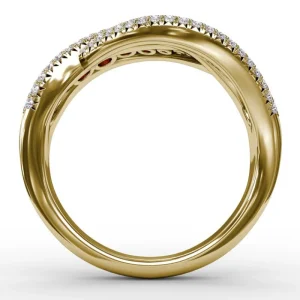 Discount Fana Intertwining Love Ruby and Diamond Ring