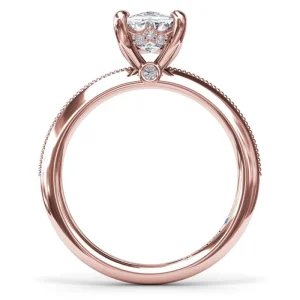 Hot Fana Knife-Edge Diamond Engagement Ring