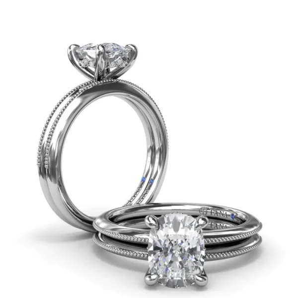 Hot Fana Knife-Edge Diamond Engagement Ring