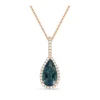 Fashion Kelley Collection London Blue Topaz & Diamond Pendant