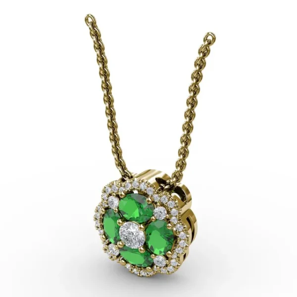 Discount Fana Love in Bloom Emerald and Diamond Pendant