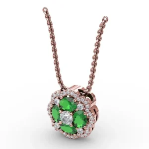 Discount Fana Love in Bloom Emerald and Diamond Pendant