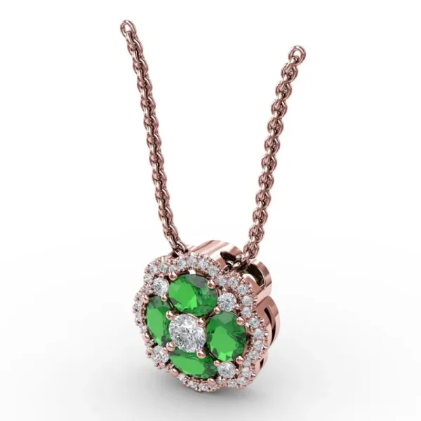 Discount Fana Love in Bloom Emerald and Diamond Pendant