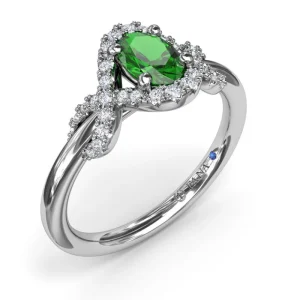 Discount Fana Love Knot Emerald Ring