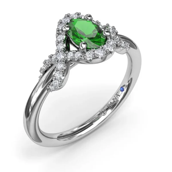 Discount Fana Love Knot Emerald Ring