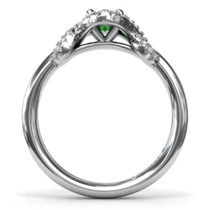 Discount Fana Love Knot Emerald Ring