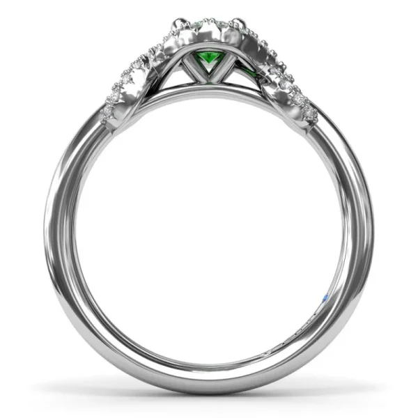 Discount Fana Love Knot Emerald Ring