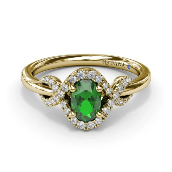 Discount Fana Love Knot Emerald Ring