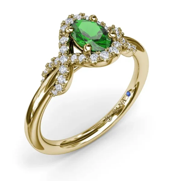 Discount Fana Love Knot Emerald Ring