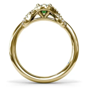 Discount Fana Love Knot Emerald Ring