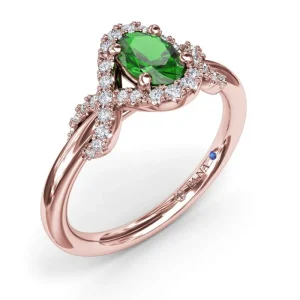 Discount Fana Love Knot Emerald Ring