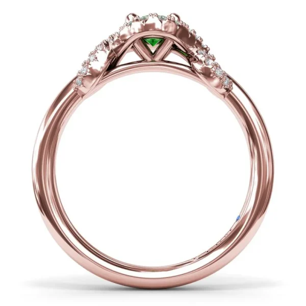 Discount Fana Love Knot Emerald Ring