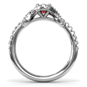 Clearance Fana Love Knot Ruby and Diamond Ring