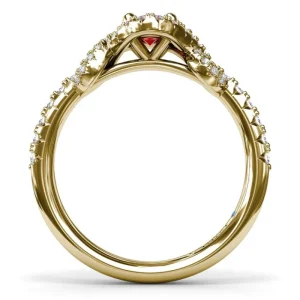 Clearance Fana Love Knot Ruby and Diamond Ring