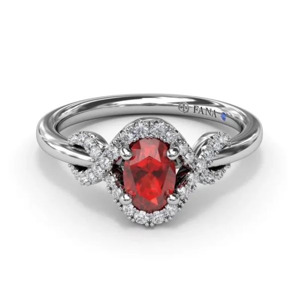 New Fana Love Knot Ruby Ring