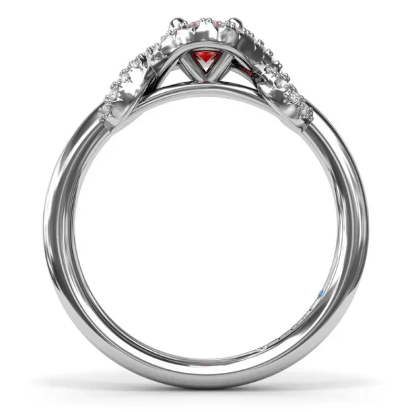 New Fana Love Knot Ruby Ring