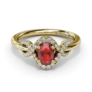 New Fana Love Knot Ruby Ring