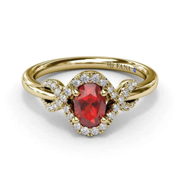 New Fana Love Knot Ruby Ring