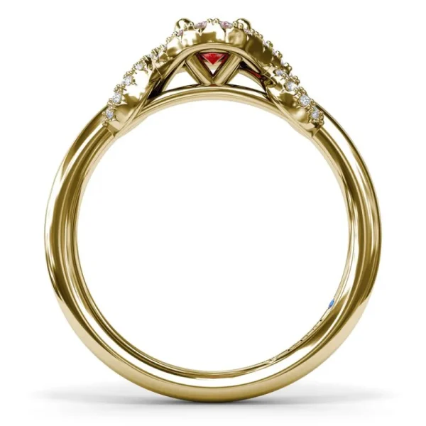 New Fana Love Knot Ruby Ring