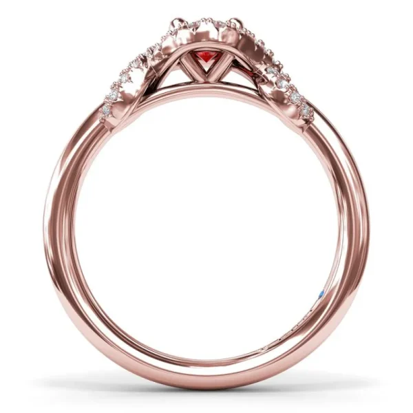 New Fana Love Knot Ruby Ring