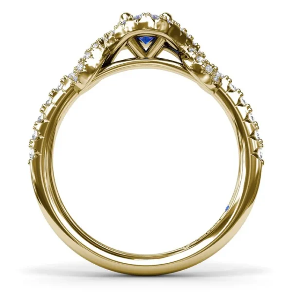 Best Fana Love Knot Sapphire and Diamond Ring