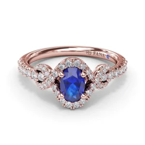 Best Fana Love Knot Sapphire and Diamond Ring