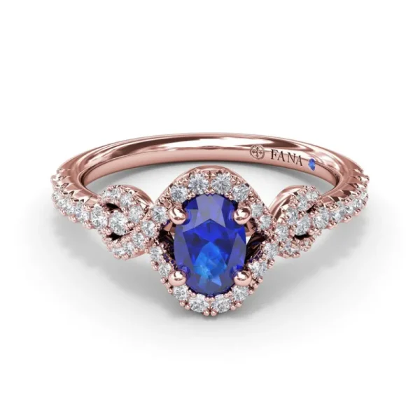 Best Fana Love Knot Sapphire and Diamond Ring