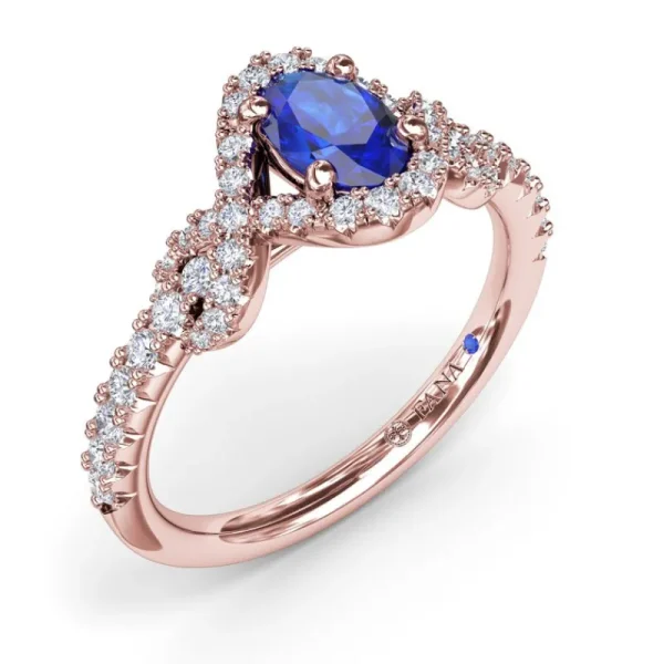 Best Fana Love Knot Sapphire and Diamond Ring