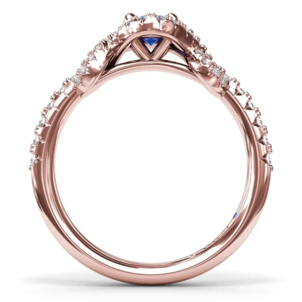 Best Fana Love Knot Sapphire and Diamond Ring