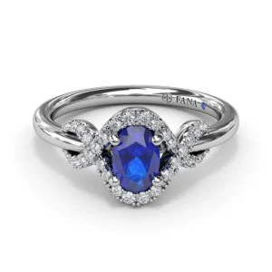 Discount Fana Love Knot Sapphire Ring