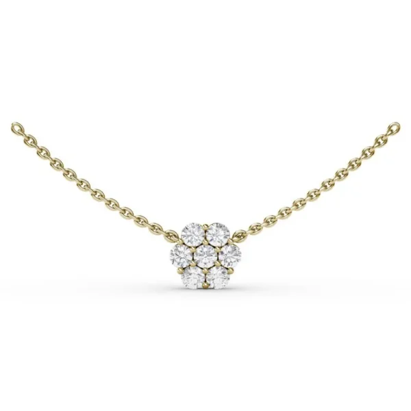 Outlet Fana Magnolia Diamond Necklace