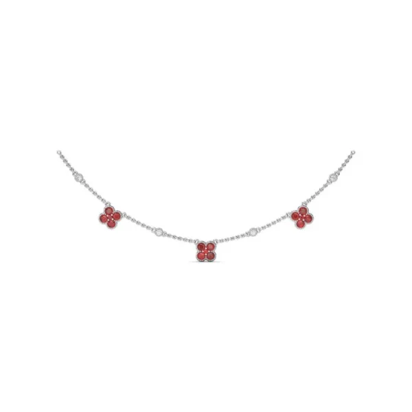 Online Fana Magnolia Milgrain Ruby Necklace