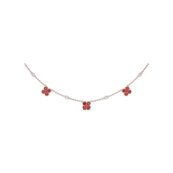 Online Fana Magnolia Milgrain Ruby Necklace