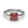 Hot Fana Magnolia Milgrain Ruby Ring