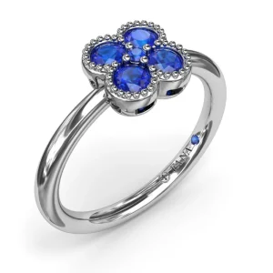 Best Fana Magnolia Milgrain Sapphire Ring