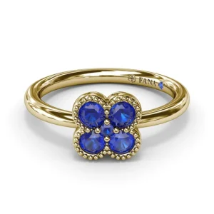 Best Fana Magnolia Milgrain Sapphire Ring